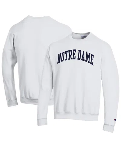 Champion Men's White Notre Dame Fighting Irish Basic Arch Fleece Pullover Sweatshirt