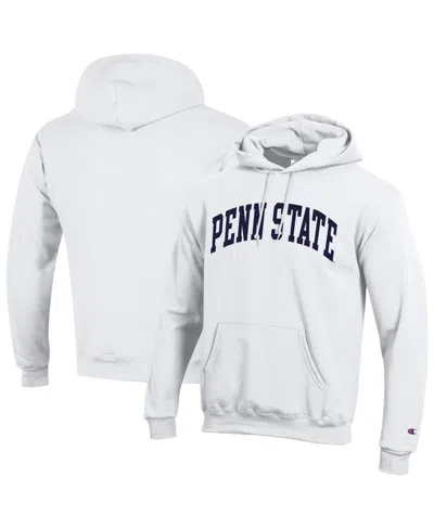 Champion Men's White Penn State Nittany Lions Basic Arch Fleece Pullover Hoodie