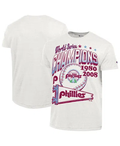 Champion White Philadelphia Phillies Winning Tradition Cooperstown Tri-blend T-shirt