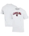 Champion Men's White South Carolina Gamecocks Arch Over Logo T-shirt In Multi