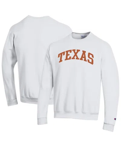 Champion Men's White Texas Longhorns Basic Arch Fleece Pullover Sweatshirt