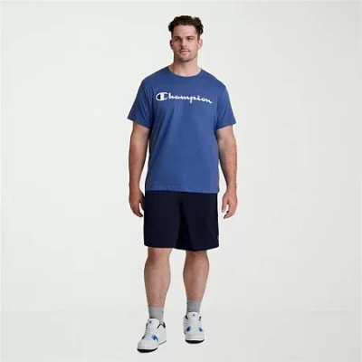 Champion Mens 10" Big And Tall Workout Shorts In Blue
