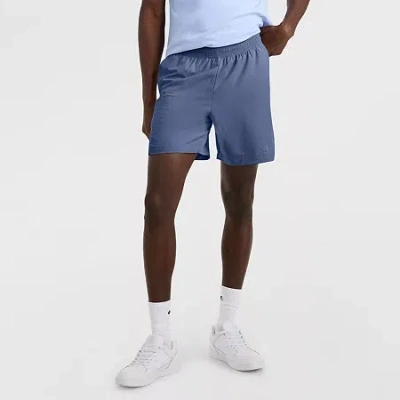 Champion Mens 7" Mid Rise Moisture Wicking Workout Shorts In Blue