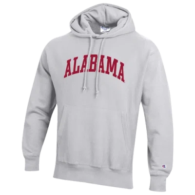 Champion Mens Alabama Crimson Tide Ncaa Reverse Weave Wordmark Hoodie In Silver Gray