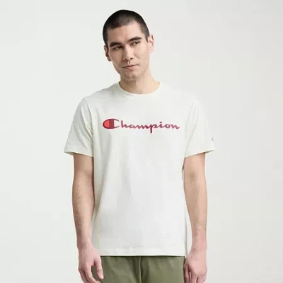 Champion Mens Crew Neck Short Sleeve Active T-shirt In White