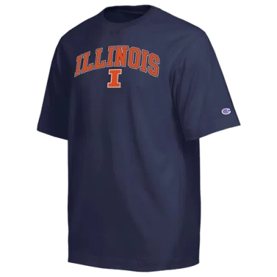 Champion Mens Ncaa University Of Illinois Hw Traditions Tshirt In Blue
