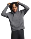 Champion Mens Quarter Zip Fitness Hoodie Gray M In Grey