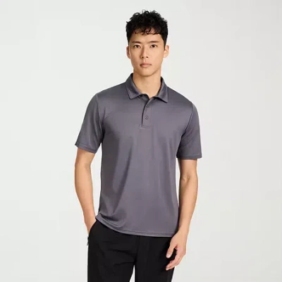 Champion Mens Regular Fit Short Sleeve Polo Shirt In Black