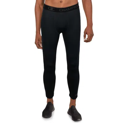 Champion Mens Sweat Wicking Polyester Athletic Leggings In Gray
