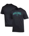 Champion Men'sâ Black Coastal Carolina Chanticleers Arched Logo T-shirt In Black