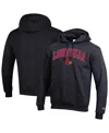 Champion Men'sâ Black Louisville Cardinals Arch Over Logo Pullover Hoodie In Black