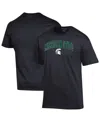 Champion Men'sâ Black Michigan State Spartans Arched Logo T-shirt In Black