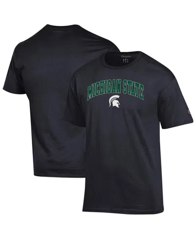 Champion Men'sâ Black Michigan State Spartans Arched Logo T-shirt