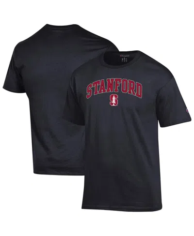 Champion Men'sâ Black Stanford Cardinal Arch Over Logo T-shirt