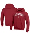 Champion Men'sâ Cardinal Stanford Cardinal Arch Over Logo Pullover Hoodie In Red