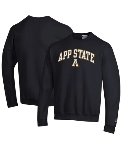 Champion Men'sâ Black Appalachian State Mountaineers Arch Over Logo Pullover Sweatshirt