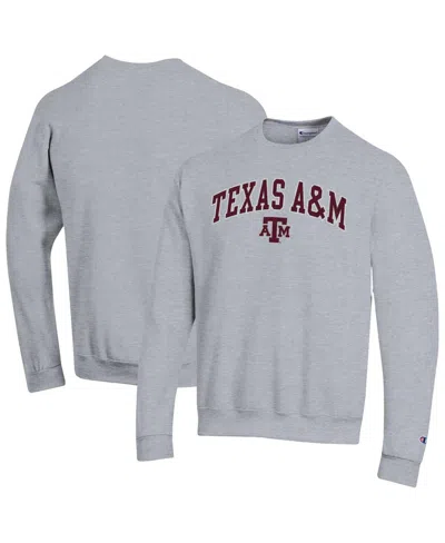 Champion Men'sâ Maroon Texas A&m Aggies Arch Over Logo Pullover Sweatshirt In Gray