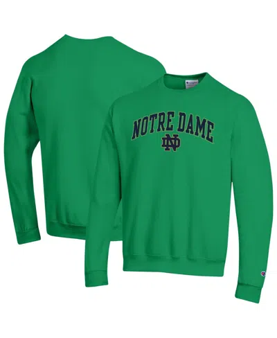 Champion Men'sâ Green Notre Dame Fighting Irish Arch Over Logo Pullover Sweatshirt In Burgundy