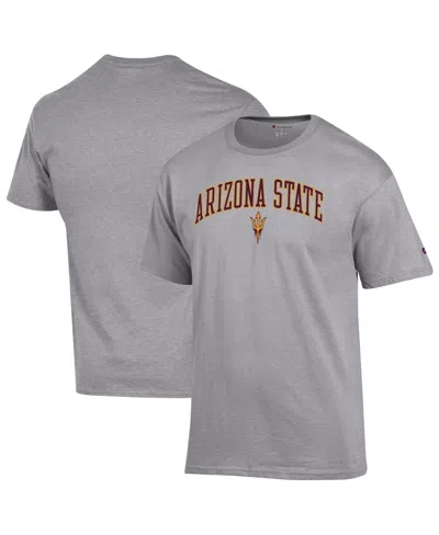 Champion Men'sâ Heather Gray Arizona State Sun Devils Arch Over Logo T-shirt