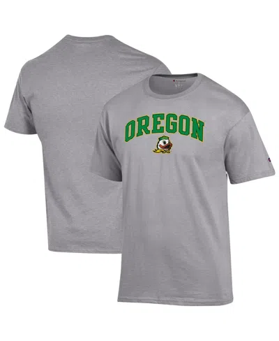 Champion Men'sâ Heather Gray Oregon Ducks Arched Logo T-shirt