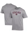 Champion Men'sâ Heather Gray Texas A&m Aggies Arch Over Logo T-shirt In Gray