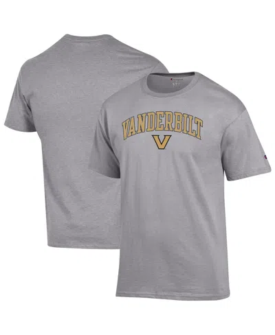 Champion Men'sâ Heather Gray Vanderbilt Commodores Arch Over Logo T-shirt