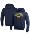 Champion Men'sâ Navy Cal Bears Arched Logo Fleece Pullover Hoodie In Blue
