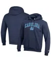 Champion Men'sâ Navy North Carolina Tar Heels Arch Over Logo Pullover Hoodie In Blue