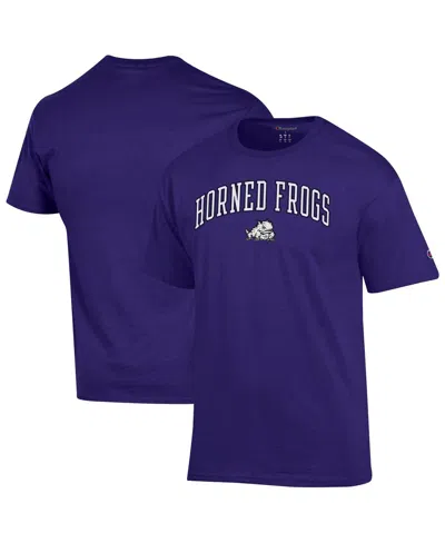 Champion Men's Purple Tcu Horned Frogs Arch Over Logo T-shirt