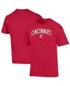 Champion Men'sâ Red Cincinnati Bearcats Arch Over Logo T-shirt In Red