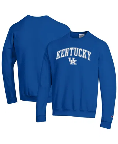Champion Men'sâ Royal Kentucky Wildcats Arch Over Logo Pullover Sweatshirt In Pattern