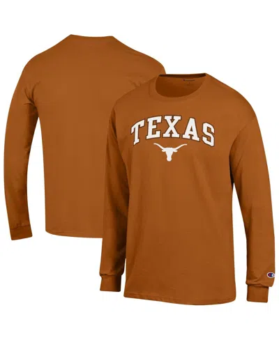 Champion Men'sâ Texas Orange Texas Longhorns Arch Over Logo Long Sleeve T-shirt