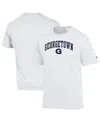 Champion Men'sâ White Georgetown Hoyas Arched Logo T-shirt In Gray
