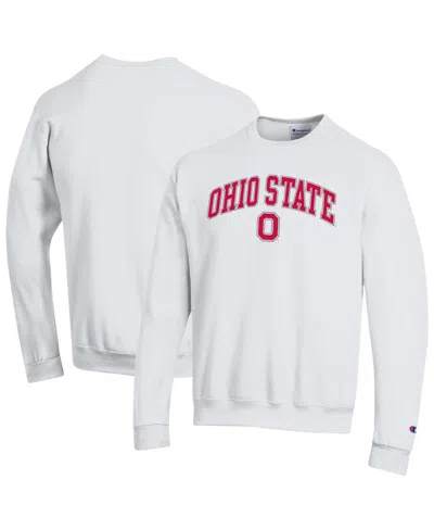 Champion Men'sâ White Ohio State Buckeyes Arch Over Logo Pullover Sweatshirt