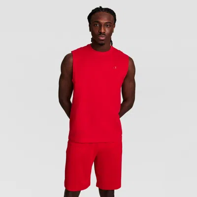 Champion Mens Crew Neck Short Sleeve Muscle T-shirt In Red