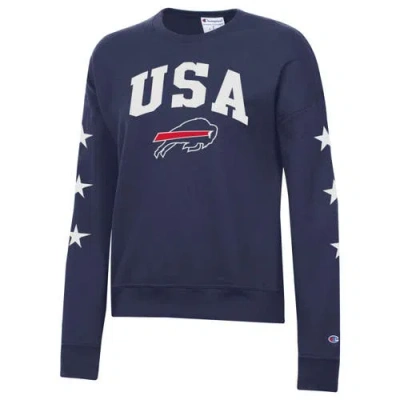 Champion Navy Buffalo Bills Star Spangled Sweatshirt