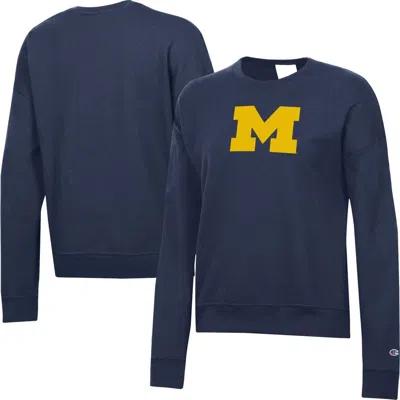 Champion Navy Michigan Wolverines Powerblend Sweatshirt