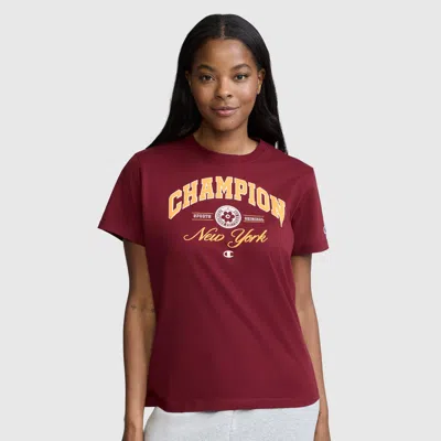 Champion New York Flower Graphic T-shirt In Cabernet