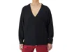 Champion Oversized V-neck Pullover In Black In Black