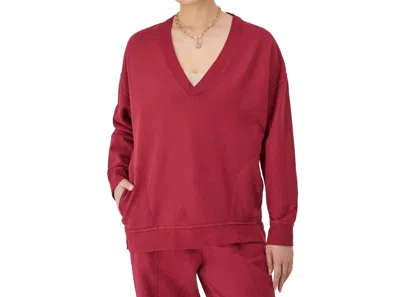 Champion Oversized V-neck Pullover In Cardinal In Red