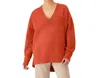 Champion Oversized V-neck Pullover In Picante Pink In Red