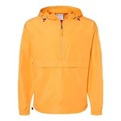 Champion Packable Quarter-zip Jacket In Orange