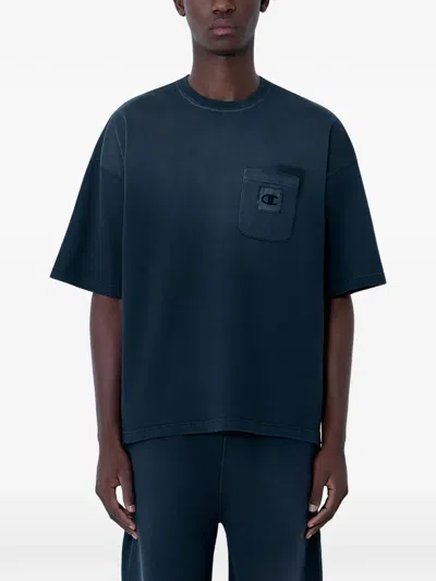 Champion Patch-pocket T-shirt In Blue