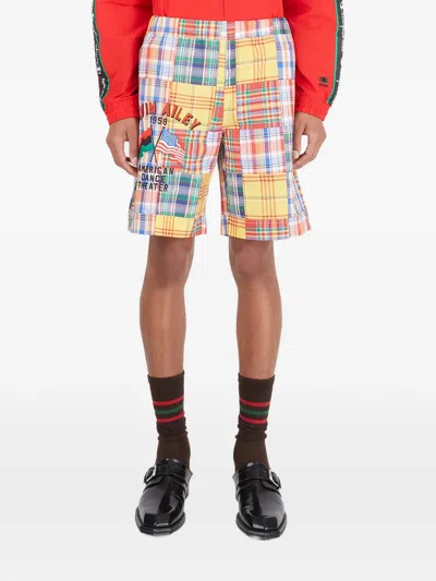 Champion Patchwork Checked Shorts In Multi