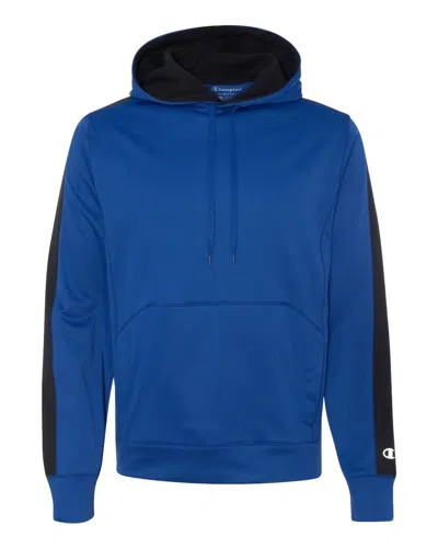 Champion Performance Colorblock Pullover Hood In Athletic Royal Blue
