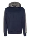 CHAMPION PERFORMANCE COLORBLOCK PULLOVER HOOD IN NAVY/STONE GREY