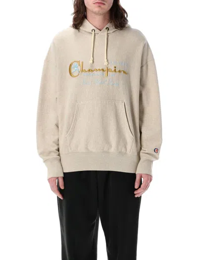 Champion Pinnacle Vintage Mix Hoodie Logo In Grey