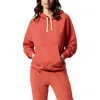 Champion Plus Womens Embroidered Cotton Hooded Sweatshirt In Orange
