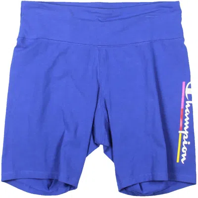 Champion Plus Womens High Rise Fitness Bike Short In Blue