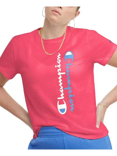 Champion Plus Womens Logo Pullover Top In Pink